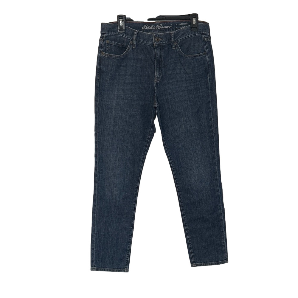 Eddie Bauer Dark Wash Boyfriend Slim Jeans Women’s Size 8 Stretch Denim